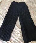 Pants Black Palazzo NWT Chico Size 00 Regular Pleated 100% Poly Wide Leg  New