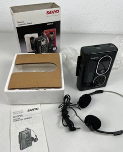 Sanyo MGP-25 Walkman Stereo Portable Cassette Box New Old authentic Black 🔥 - Picture 1 of 16