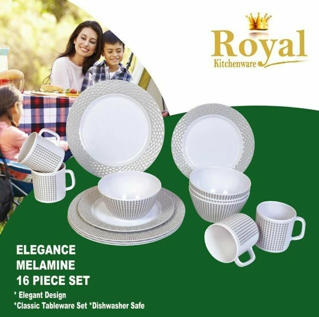 Royal Elegance Melamine Dinner Set - 0241 (16 piece)