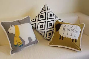 Art Kids Luxury Bear Sheep Home Decor Cotton Linen CUSHION COVER PILLOW CASE 18" - Bild 1 von 7