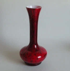 Rote MURANO Glasvase Vase Vintage 70er Jahre 24cm Italien - Bild 1 von 9