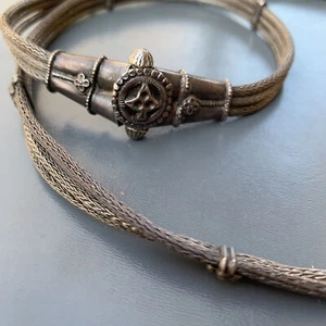 Cinturón tribal vintage de plata de ley. Cinturón de plata tribal de India Rajasthan. - Imagen 1 de 7