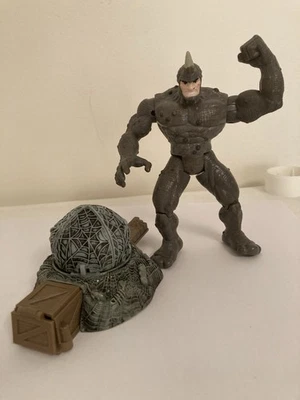 Figura de colección Marvel Spider-Man Web Trap RAMPAGING RHINO Toy Biz 1997 Foto 1 de 4