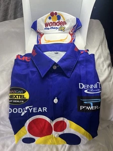Ricky Bobby NASCAR LARGE Shirt Talladega Nights Crew + #26 Wonder Bread Cap hat - Picture 1 of 12
