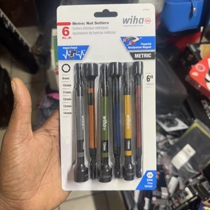Wiha 70487 Set di dadi metrici con codice colore 6 pezzi con azionamento esagonale magnetico - Foto 1 di 2