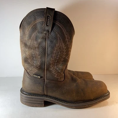 Botas de Vaquero Rocky 12 Marrón Para Hombre Western Puntera de Acero Puntera Cuadrada Foto 1 de 4