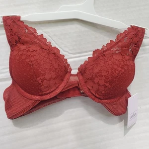 Neu mit Etikett Auden orange beere BH 32AA Ausschnitt Abdeckung Spitze Push-up wandelbar - Bild 1 von 10
