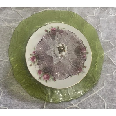 Escultura hecha a mano hueso porcelana vidrio jardín flor reutilizado atrapasol patio arte Foto 1 de 4