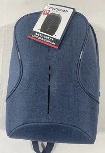 DUCHAMP Anti Theft iPad Tablet Sleeve Blue Medium Backpack NWT $179 - Picture 1 of 11