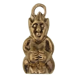Vintage Lucky Pixie Charm Messing Kingsbridge Pixie Piskie Anhänger Tamper Ref.191 - Bild 1 von 5