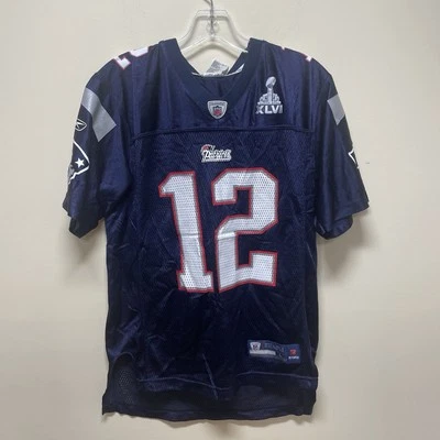 Camiseta Reebok NFL Equipment Onfield Tom Brady New Super Bowl XLvI #12 tamanho grande - Imagem 1 de 4