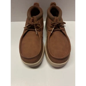 Hey Dude Herren Größe 8 Braun Leder Schnürstiefeletten Chukka Stiefel Freizeitschuhe - Bild 1 von 16