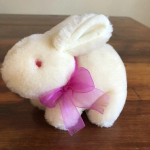 Vtg North American Bear Co Plush VANILLA Bunny Easter Red Eyes Beige White 1993 - Picture 1 of 5