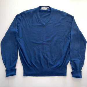 Vintage Pebble Beach Sportswear Sweater Mens XL Blue V-Neck Long Sleeve Pullover - Picture 1 of 3