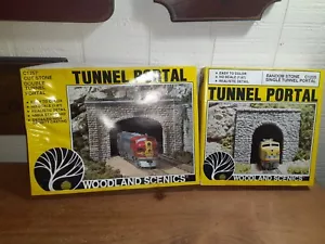 WOODLAND SCENICS HO SCALE TUNNEL PORTALS LOT OF TWO C1255 / C1257 NEW - Picture 1 of 10