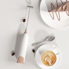 Egg Beater Coffee Cappuccino Creamer Snow Broom Portable Blender - White K7065