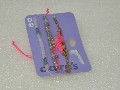 Juego de 4 Cuentas Pulsera Claire's Cadena Rosa/Azul/Dorado Foto 1 de 2