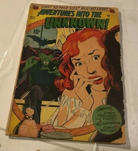 ADVENTURES INTO THE UNKNOWN #21 1951 VAMPIRE ZOMBIES acg precode horror comic!  - Picture 1 of 5