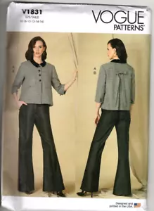 Vogue V8131 Misses 8 to 16 Suit Jacket and Pants Set Uncut Sewing Pattern - Picture 1 of 7