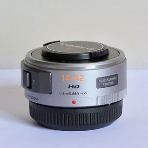Panasonic Lumix G X Vario 14-42mm F3.5-5.6 Power O.I.S Zoom Lens Silver VGC - Picture 1 of 4