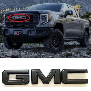 NEW Front Emblem Black kit For 2019 - 2024 GMC Sierra 1500 2500HD 3500HD - Picture 1 of 2