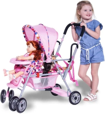 Toy Caboose Baby Doll Stroller Featuring Reclining Front Seat, Adjustable Footre - Image 1 of 4
