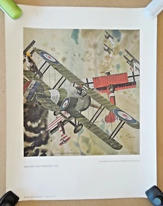 VIER 1964 "ERBE OF THE AIR" WW1 LUFTKAMPFSZENEN 11" x 14" FARBDRUCKE - Bild 1 von 10