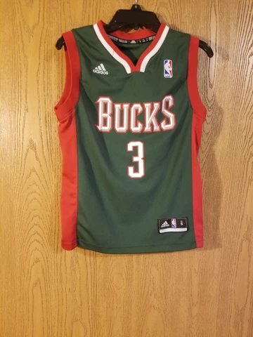 Brandon Jennings #3 Milwaukee Bucks Adidas Jersey Youth Small EUC Cover