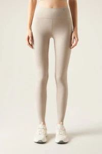 Calzedonia Soft Touch Leggings Small Natur Beige Bequem Stretch Lounge P - Bild 1 von 3