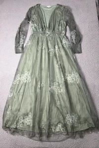 Baltic Born Dress 1XL Dusty Green Layla Tulle Maxi Formal Wedding Fairycore - Picture 1 of 17