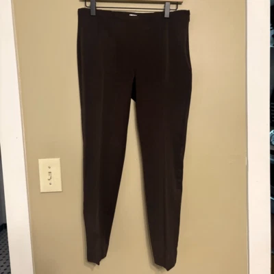 Talbots Womens Dark Brown Pleated Side Zip Dress Pants Trousers Petite 6 - Image 1 of 4