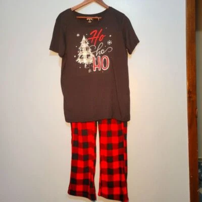 Vacaciones Navidad, Conjunto de Pijama Mujer Talla Grande Marcas Mixtas Rojo/Negro Cuadros Foto 1 de 4