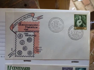SPAIN 1962 PHILATELIC EXHIBITION BARCELONA FDC FIRST DAY COVER - Bild 1 von 1