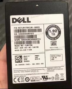 1.92TB SSD SAMSUNG SATA DELL PM863 MZ7LM1T9HCJM-000D3 MZ-7LM1T9A DP/N 0VWR2N - Imagen 1 de 4