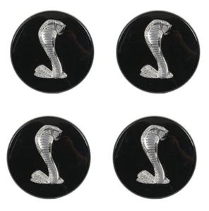 NEW! 2007 - 2014 Mustang SHELBY GT500 Cobra Wheel Center Caps Set of 4 - 2 1/2" - Picture 1 of 10