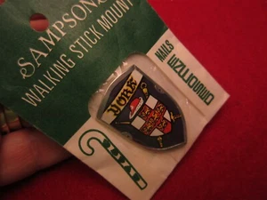Sampson's walking stick YORK United Kingdom mount crest emblem NEW - Bild 1 von 2