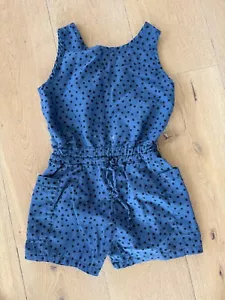 Mabo Kids Girls polka dot blue romper spring 6/7 - Picture 1 of 2
