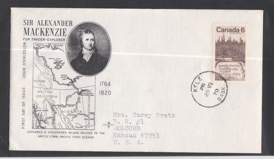 CANADA 1970 MACKENZIE ROCK DEAN CHANNEL MAP FUR TRADER EXPLORER - Image 1 of 1