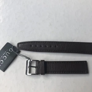 Gucci Cinturino Orologio 100% Autentica Pelle Marrone Fibbia Argento 17mm R CE - Foto 1 di 5