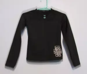 Girls Long Sleeve Black Dance Top Size Child XS EUC!!! - Picture 1 of 2