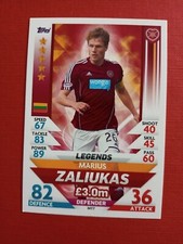Match Attax Marius Zaliukas Hearts 2018/19 SPFL Legend Football Card