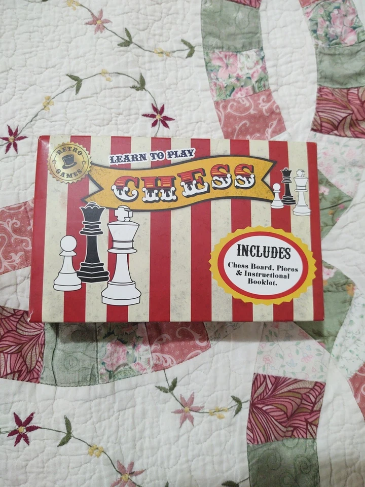 Learn To Play Chess Retro Games Includes Chess Board Pieces Instruction Booklet  - Image 1 of 4