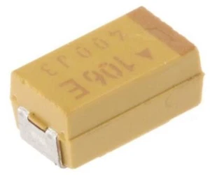 10 x AVX TPSC106K025R0500 Condensatore Tantalio 10uF 25VDC MnO2 Solido ±10% TPS - Foto 1 di 1