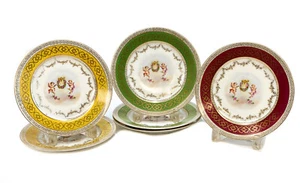 6 Karat Carl Tielsch Germany Porzellan Schrank Teller, um 1910 - Bild 1 von 6