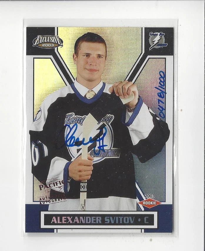 2002-03 Pacific Exclusive #200 Alexander Svitov RC AUTOGRAPH Lightning /1000 - Image 1 of 1