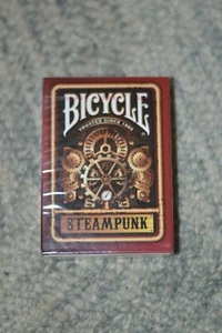Tarjetas de juego de bicicleta Steampunk rojas nuevas en caja - Imagen 1 de 2