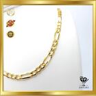 10K Yellow Gold Figaro Link 6.5mm Unisex Chain 16"-30" Fine Necklace - BRAND NEW