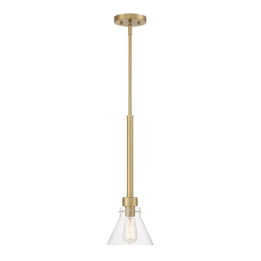 Designers Fountain Willow Creek 7" 1 Light Pendant, Gold/Clear - D204M-7P-BG - Image 1 of 1