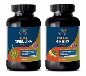 anti-aging products - SPIRULINA – KOREAN GINSENG COMBO 2B - red ginseng organic - Picture 1 of 12