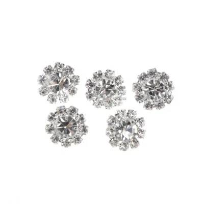 5Pcs 12mm Round for Rhinestone Shank Button Sewing Craft Embellishment DIY - Image 1 of 4